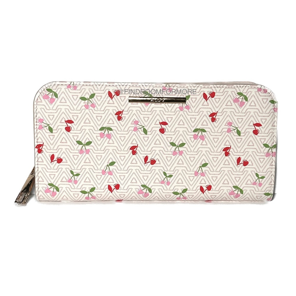 ALDO Cherry Print Wallet w/ Charms